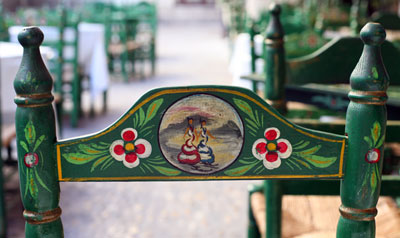 silla flamenca verde